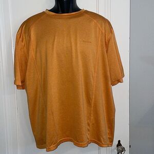 Reebok orange polyester short sleeve athletic T-shirt